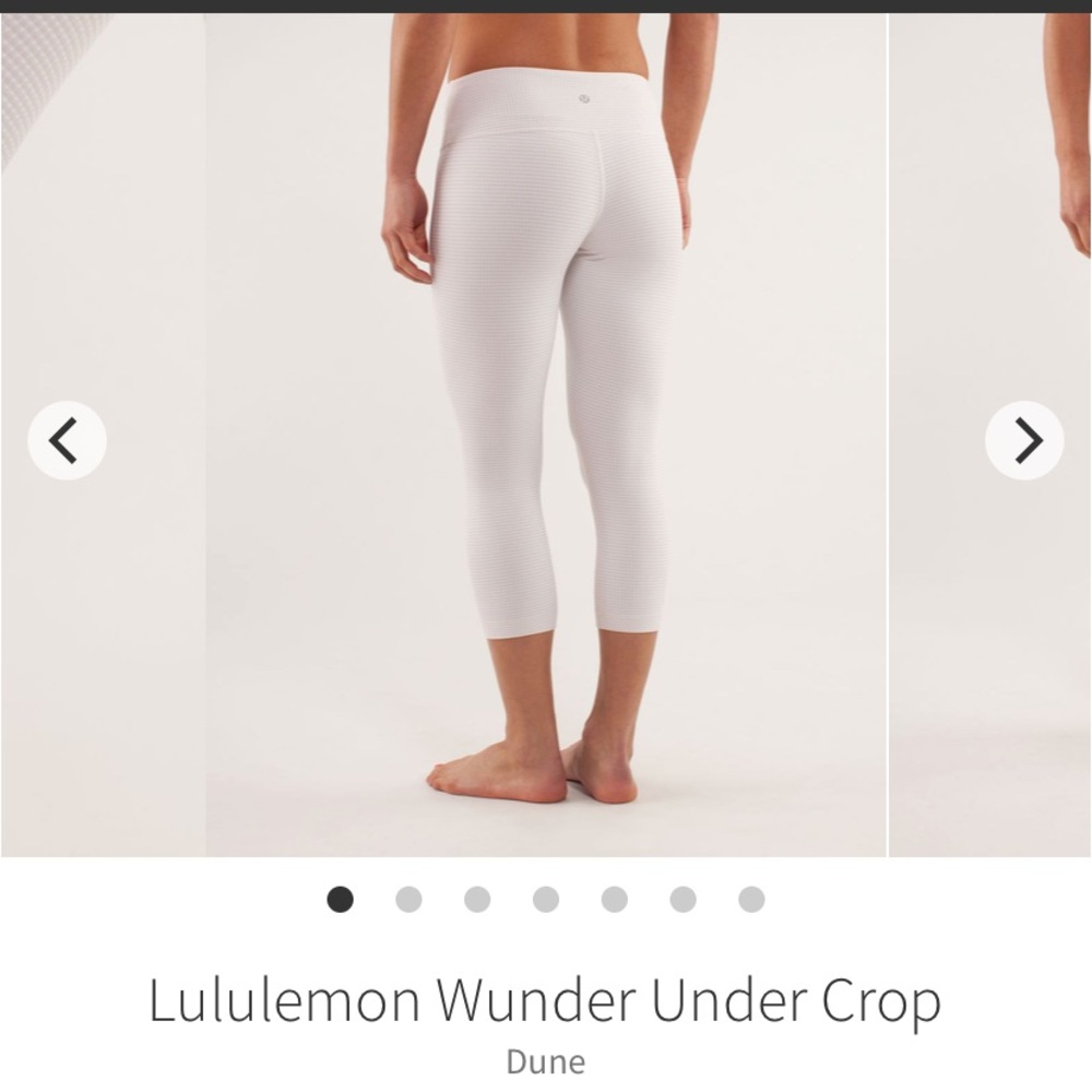 SOLD Lululemon beige white crops